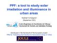 PPF: a tool to study solar irradiation and illuminance in urban areas PowerPoint PPT Presentation