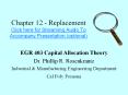 Chapter 12 - Replacement Click here for Streaming Audio To Accompany Presentation (optional) PowerPoint PPT Presentation