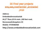 Final year ece projects in bangalore