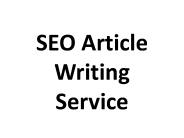 SEO Article Writing Service