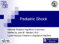 Pediatric Shock PowerPoint PPT Presentation