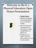 Welcome to the K-2 Physical Education Open House Presentation PowerPoint PPT Presentation
