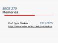 EECS 270 Memories PowerPoint PPT Presentation