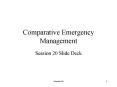 Comparative Emergency Management PowerPoint PPT Presentation