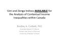 Gini and Zenga Indices AVAILABLE for the Analysis of Contextual Income Inequalities within Canada PowerPoint PPT Presentation