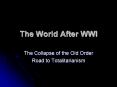 The World After WWI PowerPoint PPT Presentation