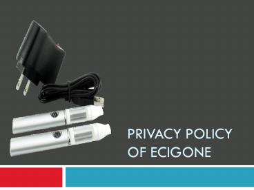 Privacy Policy of Ecigone
