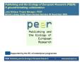 PEER Publishing and the Ecology of European Research1       www.peerproject.eu PowerPoint PPT Presentation