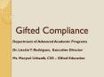 Gifted Compliance PowerPoint PPT Presentation