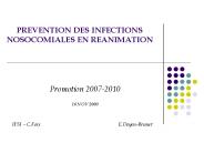 PREVENTION DES INFECTIONS NOSOCOMIALES EN REANIMATION