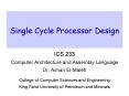 Single Cycle Processor Design PowerPoint PPT Presentation