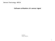Software utilization of a sensor signal