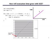 How will execution time grow with SIZE?