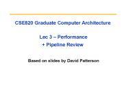 CSE820 Graduate Computer Architecture  Lec 3 