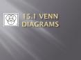 15.1 Venn Diagrams PowerPoint PPT Presentation