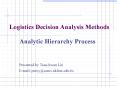 Logistics Decision Analysis Methods PowerPoint PPT Presentation