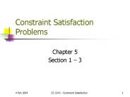 Constraint Satisfaction Problems