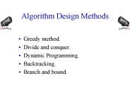 Algorithm Design Methods
