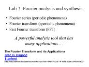 Lab 7: Fourier analysis and synthesis