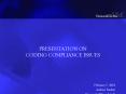 PRESENTATION ON CODING COMPLIANCE ISSUES PowerPoint PPT Presentation
