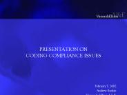 PRESENTATION ON CODING COMPLIANCE ISSUES
