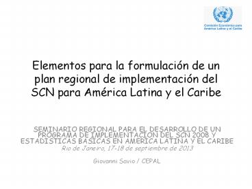 Elementos para la formulaci