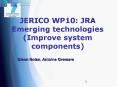 JERICO WP10: JRA Emerging technologies (Improve system components) PowerPoint PPT Presentation