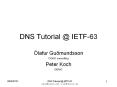 DNS Tutorial @ IETF-63 PowerPoint PPT Presentation