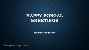 Happy Pongal Greetings / Wishes 2015