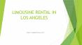 limousine rental in los angeles
