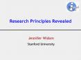 Research Principles Revealed PowerPoint PPT Presentation