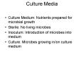 Culture Medium: Nutrients prepared for microbial growth PowerPoint PPT Presentation