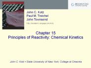 Chapter 15 Principles of Reactivity: Chemical Kinetics