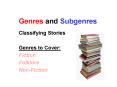 Genres and Subgenres PowerPoint PPT Presentation