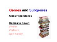 Genres and Subgenres