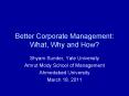 Better Corporate Management: What, Why and How? PowerPoint PPT Presentation