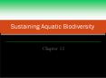 Sustaining Aquatic Biodiversity PowerPoint PPT Presentation