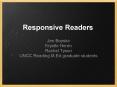 Responsive Readers PowerPoint PPT Presentation