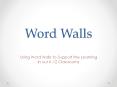 Word Walls PowerPoint PPT Presentation