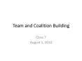 Team and Coalition Building PowerPoint PPT Presentation