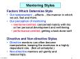 Mentoring Styles PowerPoint PPT Presentation