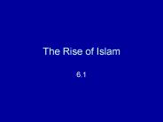 The Rise of Islam