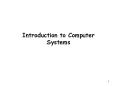 Introduction to Computer Systems PowerPoint PPT Presentation