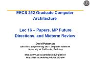 EECS 252 Graduate Computer Architecture  Lec 16 