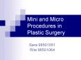 Mini and Micro Procedures in Plastic Surgery PowerPoint PPT Presentation