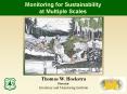 Monitoring for Sustainability at Multiple Scales PowerPoint PPT Presentation
