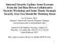 Internet2 Security Update: Some Excerpts From the 2nd Data Driven Collaborative Security Workshop and Some Timely Strategic Security Area You Should Be Thinking About PowerPoint PPT Presentation