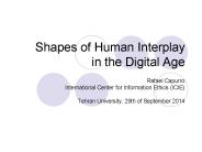 Shapes of Human Interplay in the Digital Age