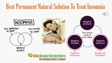Best Permanent Natural Solution To Treat Insomnia