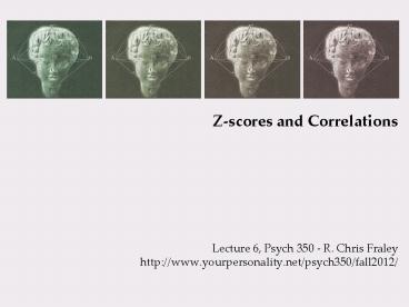 Z-scores and Correlations